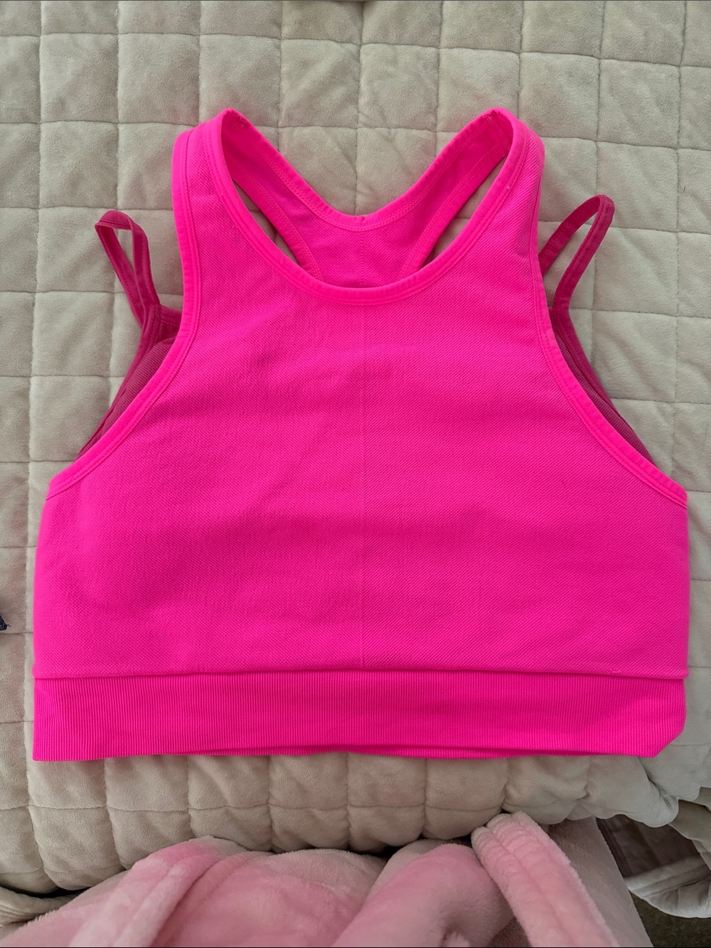 JoyLab Neon Pink High-Neck Sports Crop